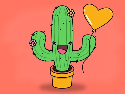 非常快乐的仙人掌